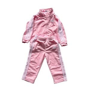 Adidas Pink 2-Piece Jogger Set -Size 18 Months